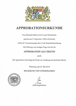 Approbationsurkunde